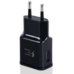 Chargeur Mural USB Adaptatif à Charge Rapide Compatible avec Samsung Galaxy S22 S21 S20 S10 S5 S6 S7 S8 S9 / Edge/Plus/Active, Note 5/8/9/10/20, Chargeur Rapide d'origine de Remplacement 15W EP-TA20