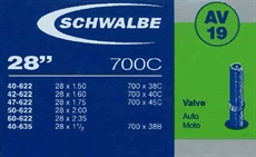 Schwalbe, Slang AV19, 40/62-622/635 mm, 28 Tum med Bilventil