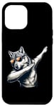 iPhone 14 Plus Funny Dab Gray Wolf Dancing Dabbing Wolf Case