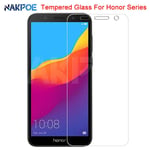 DJHAJDFH For Huawei Honor 7A 7C 7X 7S, for Honor 8X 8S 8A 8C 9X 20S V30, 9H Tempered Glass on the Screen Protector Protective Glass Film Case ForHonor8C