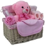 Baby Hamper Basket Girl with Baby Clothes New-born Essentials Baby Blanket Gift