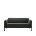 Massproductions - Mega 2 Seater Sofa, Stone Grey, Fabric C+, Kvadrat - Harald 3 0182 - Black - Soffor