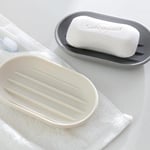 1pcs Draining Holder Portable Soap Dish Plastic Container Bathro White