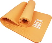 #DoYourFitness x World Fitness | Tapis de fitness "Yamuna" | 183x61x1,5cm | antidérapant & robuste | tapis de gymnastique idéal pour yoga, pilates, workout, outdoor, gym & home | Orange