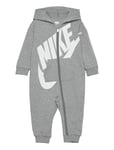 Baby French Terry All Day Play Coverall / Nkn All Day Play C Långärmad Bodysuit Grey Nike