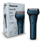 Panasonic Series 700 ES-ALT4B Rasoir Électrique 3-lames Wet et Dry Homme, Rasoir Portable Sans Fil et Étanche, Capteur de Barbe Réactif, Tête Flexible