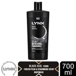 Lynx Black Shower Gel with Frozen Pear & Cedarwood HD Fragrance, 700ml
