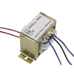 Transformator, 230 V till 2 x 12 V, 34 VA, 1.4 A