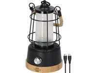 Brennenstuhl 1171800010, Batteridriven Campinglykta, Svart, Trä, Metall, Plast, Ip44, 350 Lm, 75 H