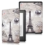 Amazon Kindle (2019) vivid pattern leather case - Eiffel Tower