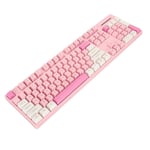 (Pink) Mechanical Gaming Keyboard 104 Keys USB Wired Computer Keyboard