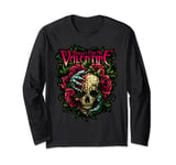 Funny Bullet My Valentine Skull Roses and Red Blood Horror Long Sleeve T-Shirt