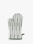 John Lewis Striped Cotton Oven Mitt, Rosemary