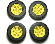 LEGO Technic Wheels 15038 x4 Yellow 56mm x 34mm Racing, Tyre 94x38 R 9291 FREE P