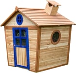 Redwood Lodge With Floor Kids Painted Wooden Playhouse Garden Wendy house