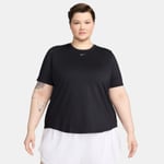 Nike Dri-Fit One Classic SS Topp (Plus Size) Stl. 4X Dam Svart T-shirt