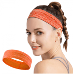 Elastiskt tyg pannband för löpning fitness orange