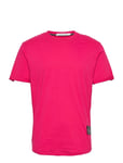 Badge Turn Up Sleeve *Villkorat Erbjudande T-shirts Short-sleeved Rosa Calvin Klein Jeans