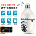 4MP Bulb Camera E27 Dual Lens HD Wireless Wifi Home Security Lamp Light Camera