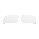 Walleva Clear Non Polarized Replacement Lenses For Oakley Flak 2.0 Sunglasses