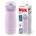 Gobelet NUK Mini-Me pour bébé | 9+ mois | 300 ml | Biberon pour enfant en acier inoxydable | Bec renforcé anti-fuites | Résistant aux chocs | Cerf violet