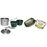 Stanley Adventure Stainless Steel Camping Cooking Set for Two 1.0L / 1.1 QT with Bowls and Sporks & Smidge Midge and Mosquito-Proof Super Lightweight Head Net - Green, One Size