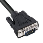 DTECH DB9 RS232 Serial Cable Black Male to Male 9 Pin DB9 Wire Straight Through (3m,Black)