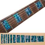 Inlay Sticker Fret Markers for Guitars & Bass - LP/SG Blocks - Abalone Blue, F-005BL-BL