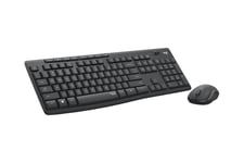 Logitech MK295 Silent - tastatur og mus-sæt - QWERTZ - tjekkisk - grafit Indgangsudstyr