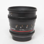 samyang Used Samyang 50mm T1.5 VDSLR AS UMC CS Cine Lens Canon EF