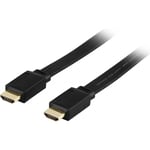 DELTACO Deltaco Hdmi-kabel, 1080p, Flat,svart, 1m