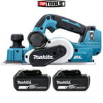 Makita DKP181 18V LXT 82mm Brushless Planer With 2 x 5.0Ah Batteries