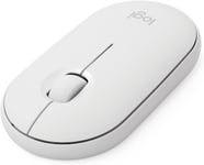 Logitech Pebble I345 Bluetooth Wireless Optical Silent Mouse, White, 1000 DPI