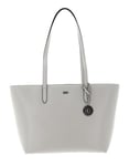 DKNY Women's Bryant Medium Tote Bag in Sutton Leather, Pebble Grey, Large