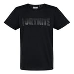 Fortnite - Black on Black Logo T-Shirt - XL