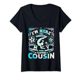Womens I'm Here to Watch My Flippin Cousin V-Neck T-Shirt