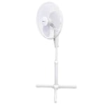 STAYCOOL 16in / 40cm Pedestal Fan / 3 Speed Settings / 90 Degree Oscillation/Adjustable Vertical Tilt / 45w / Mesh Safety Grill/Quiet Motor/Low Noise / 1.25m max. Height / F1221WH / White