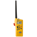 Ocean Signal 720S-00632 - SafeSea V100A GMDSS bärbar VHF-radio, 21 simplexkanaler Li-batteri, laddbart batteri, ext audio