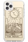 The Moon Tarot Card Cream Impact Phone Case for iPhone 11 Pro TPU Protective Light Strong Cover with Psychic Astrology Fortune Occult Magic
