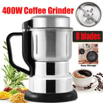 New Electric Coffee Grinder Spice Nut Seed Herb Crusher Mill Bean Blender 8Blade
