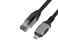 NÖRDIC 3m USB-C 3.1 5G to RJ45 1Gbps LAN Windows, iOS, Android och Linux