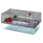 Ferplast Favola Cage pour Hamster avec Bouteille d'eau, Roue d'exercice, Plat de Nourriture et Grande Cage pour Hamster Dimensions : 60 x 36 x 30 cm (L x l x H)