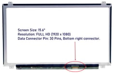 REPLACEMENT 15.6" LED FHD LAPTOP SCREEN FOR IBM LENOVO V130 15IKB 81HN00U0UK