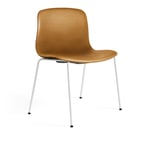 HAY - About a Chair AAC17 - White Base - Cat.6 - Sense Cognac - Matstolar - Metall/Plast