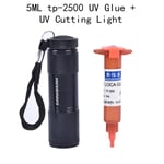 5ml Tp-2500 Uv Glue Clear Adhesive +uv Cutting Light For Glass L Onesize