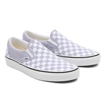 VANS Checkerboard Classic Slip-on Shoes ((checkerboard) Languid Lavender/true White) Women Lilac, Size 7