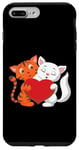 iPhone 7 Plus/8 Plus Happy Valentines Day Love Cute Heart Cartoon Cats Animal Case