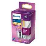 Philips LED Premium Classic P45 Lustre Light Bulb [E27 Edison Screw] 6.5W - 60W Equivalent, Warm White (2700K), Non Dimmable