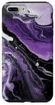 Coque pour iPhone 7 Plus/8 Plus Drapeau de fierté en marbre d'asexualité | Art à l'encre du drapeau de la fierté asexuée