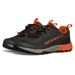 Merrell Unisex Kids Agility Peak Sneaker, Olive Black Orange, 4 UK